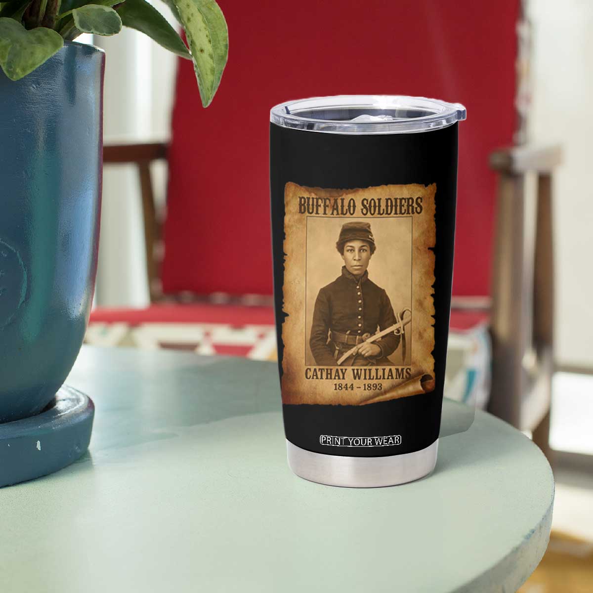 Cathay Williams Tumbler Cup Buffalo Soldier First African American Female Soldier TS10 Print Your Wear