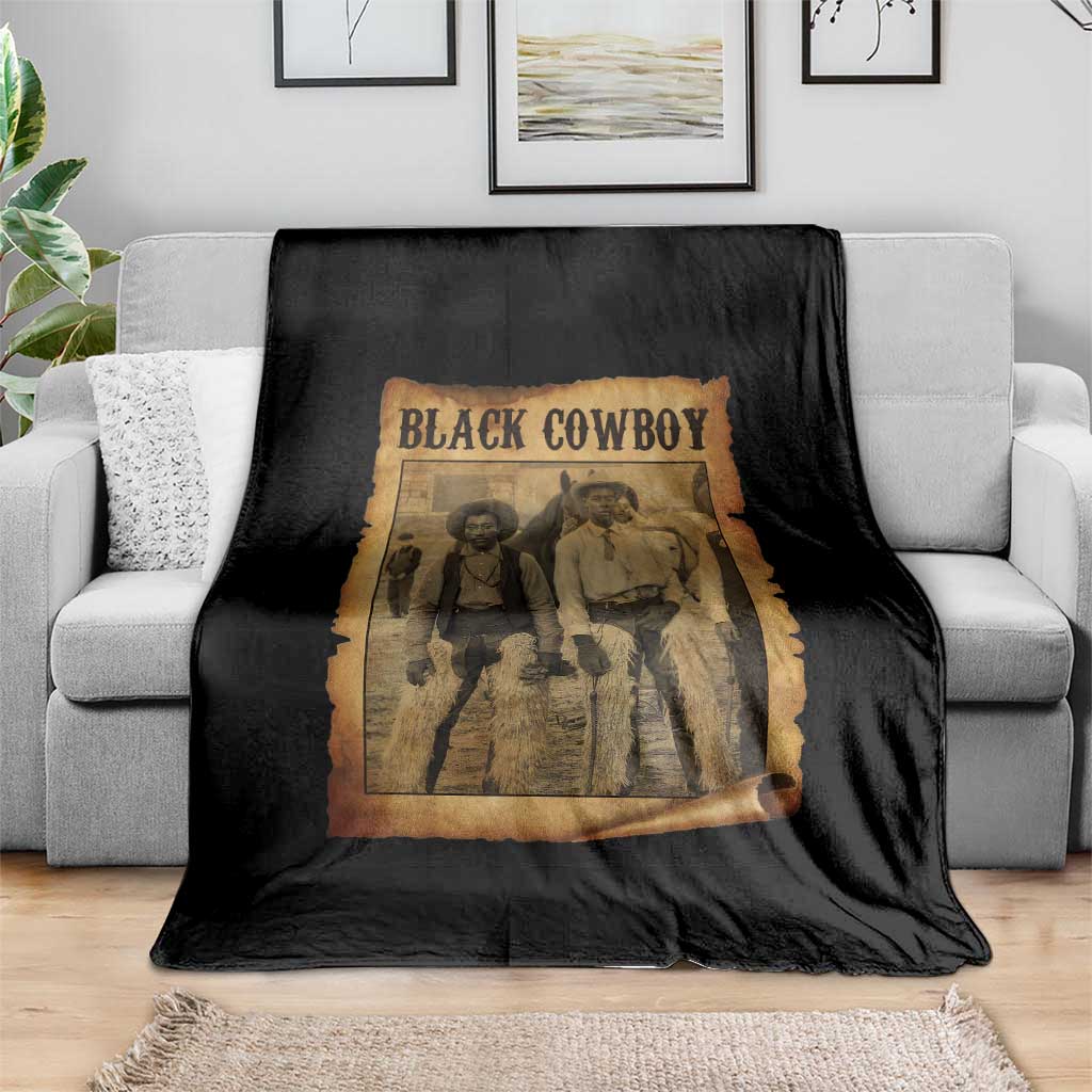 Black Cowboys Throw Blanket Vintage African American Western Black History TS10 Print Your Wear