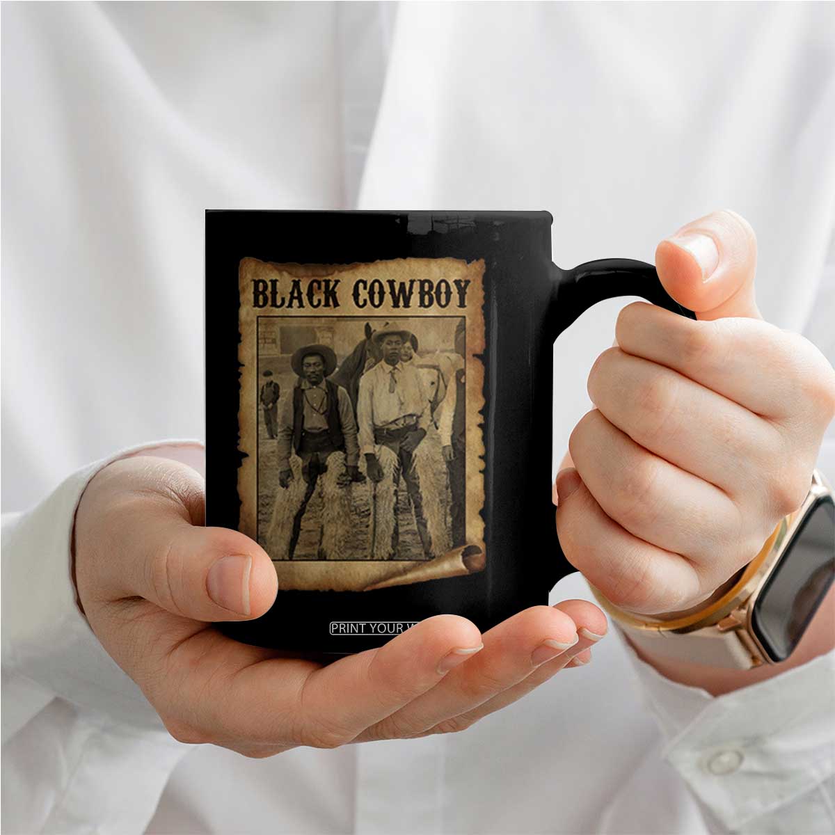 Black Cowboys Coffee Mug Vintage African American Western Black History TS10 Print Your Wear