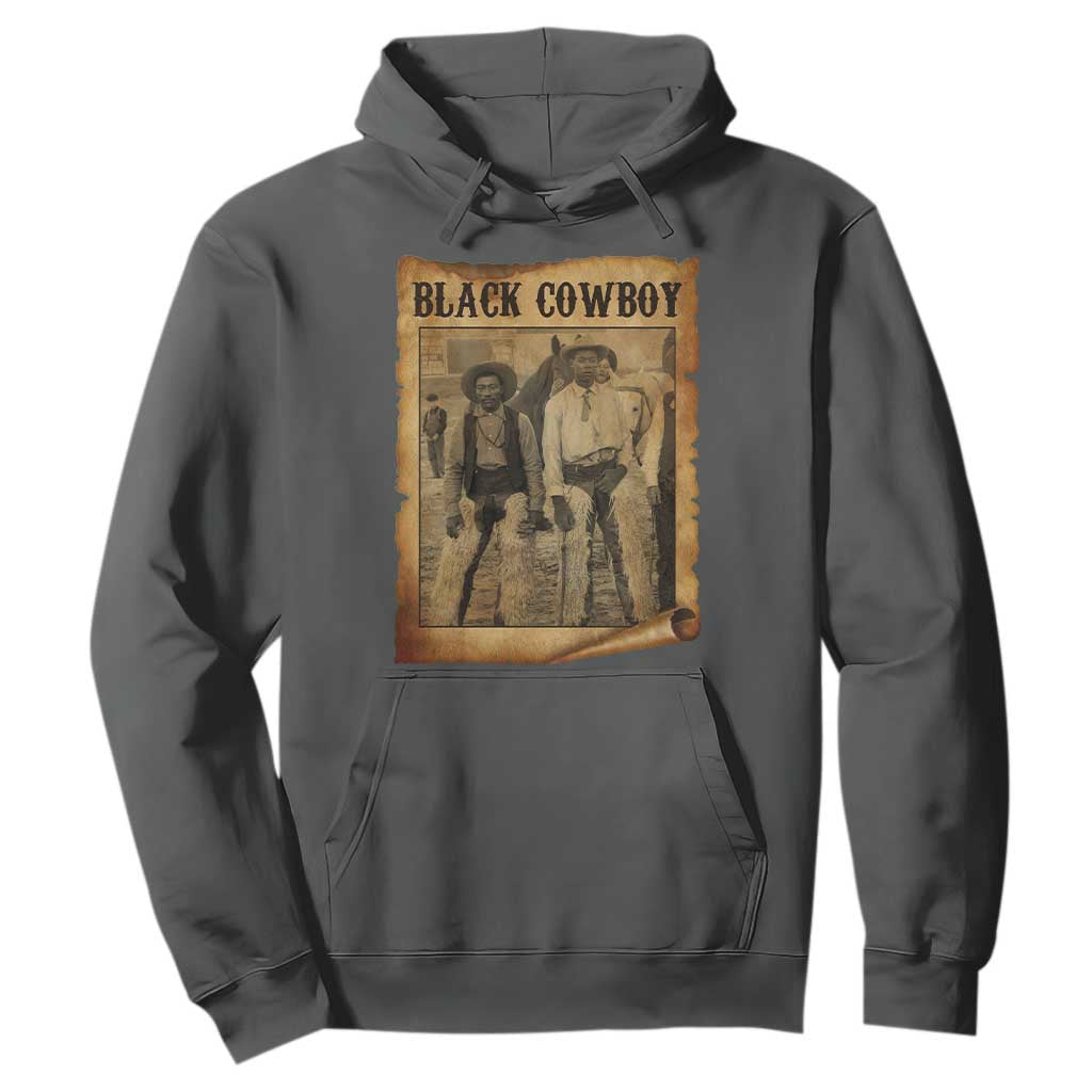 Black Cowboys Hoodie Vintage African American Western Black History TS10 Dark Heather Print Your Wear