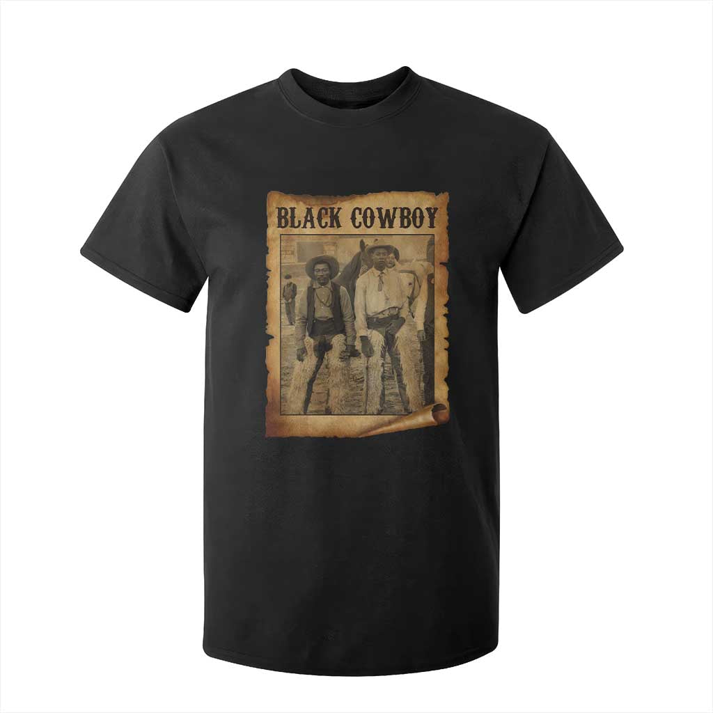 Black Cowboys T Shirt For Kid Vintage African American Western Black History TS10 Black Print Your Wear