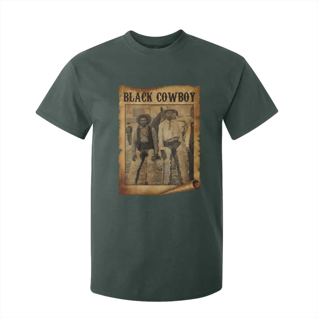 Black Cowboys T Shirt For Kid Vintage African American Western Black History TS10 Dark Forest Green Print Your Wear