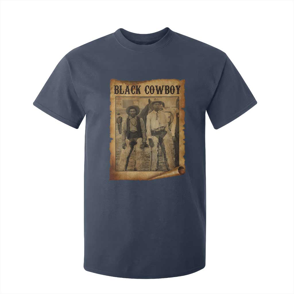 Black Cowboys T Shirt For Kid Vintage African American Western Black History TS10 Navy Print Your Wear