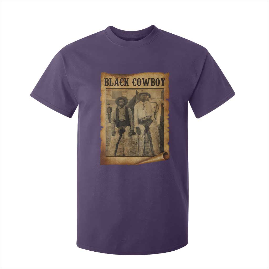 Black Cowboys T Shirt For Kid Vintage African American Western Black History TS10 Purple Print Your Wear