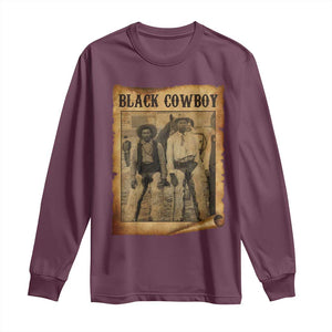 Black Cowboys Long Sleeve Shirt Vintage African American Western Black History TS10 Maroon Print Your Wear