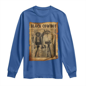 Black Cowboys Long Sleeve Shirt Vintage African American Western Black History TS10 Royal Blue Print Your Wear