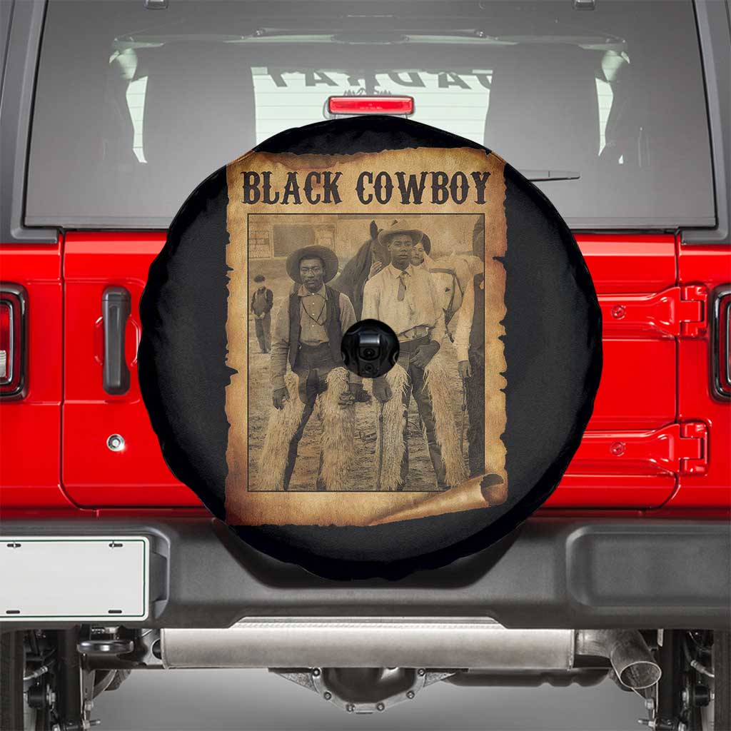 Black Cowboys Spare Tire Cover Vintage African American Western Black History TS10 Black Print Your Wear