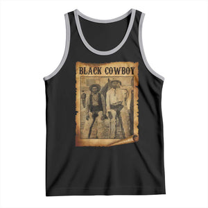 Black Cowboys Tank Top Vintage African American Western Black History TS10 Black Athletic Heather Print Your Wear