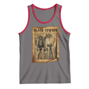 Black Cowboys Tank Top Vintage African American Western Black History TS10 Deep Heather Red Print Your Wear