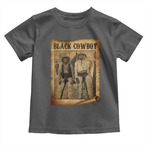 Black Cowboys Toddler T Shirt Vintage African American Western Black History TS10 Dark Heather Print Your Wear