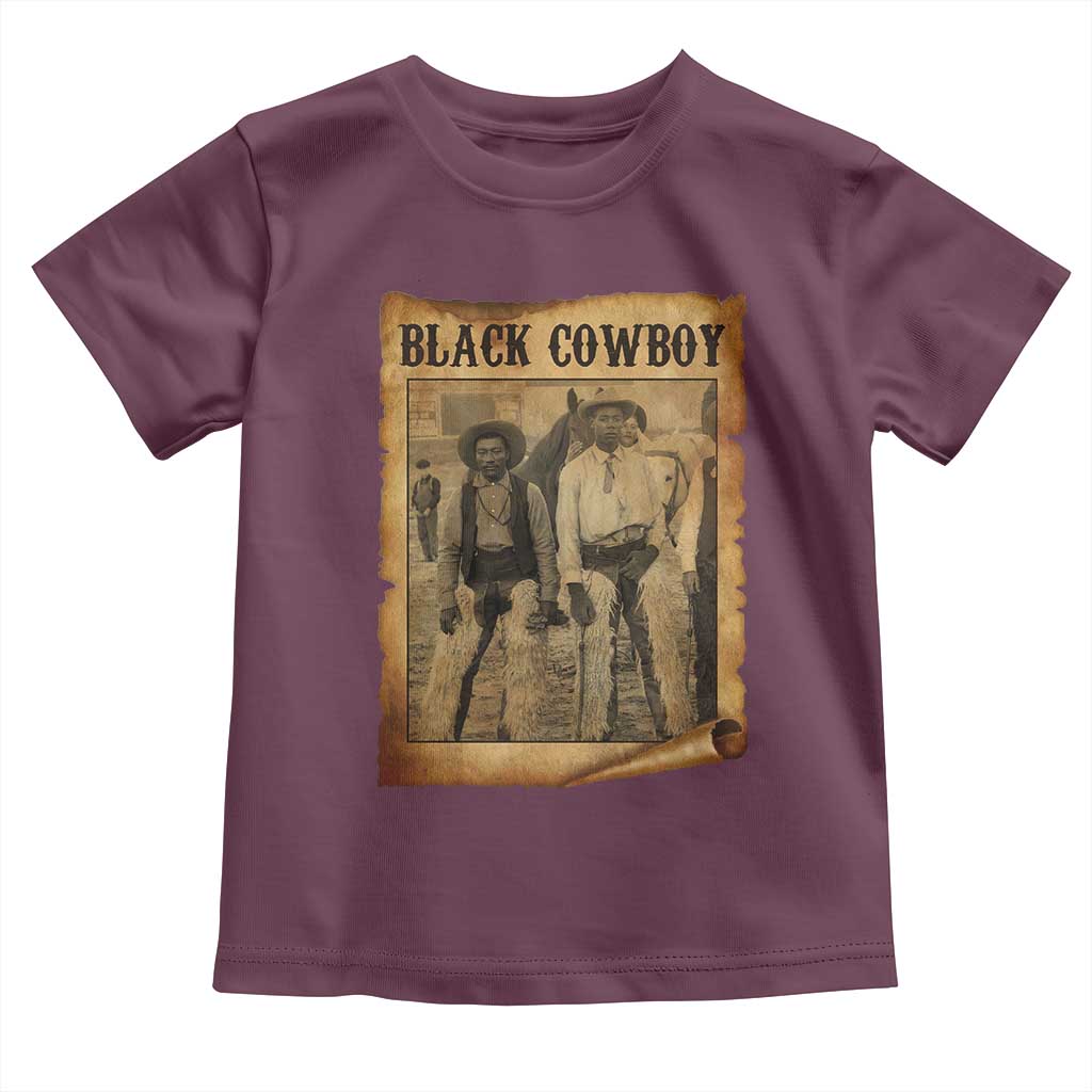 Black Cowboys Toddler T Shirt Vintage African American Western Black History TS10 Maroon Print Your Wear