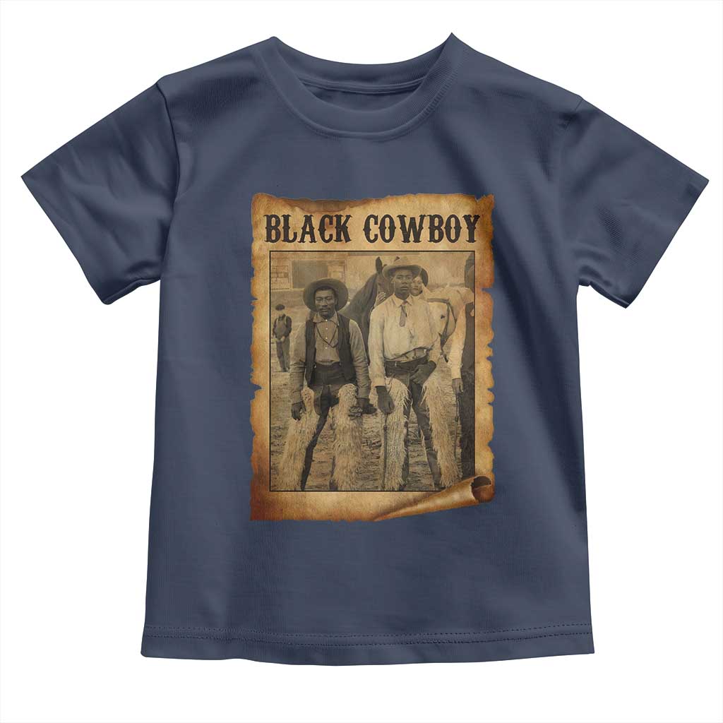 Black Cowboys Toddler T Shirt Vintage African American Western Black History TS10 Navy Print Your Wear