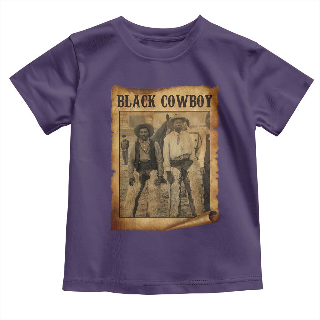 Black Cowboys Toddler T Shirt Vintage African American Western Black History TS10 Purple Print Your Wear