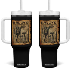 Black Cowboys Tumbler With Handle Vintage African American Western Black History TS10 One Size: 40 oz Black Print Your Wear