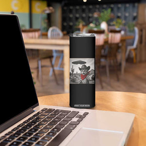 Vintage UFO Cowboy Cat Skinny Tumbler Retro 90s Western Rodeo Kitten Cat Selfie With Alien UFO TS10 Print Your Wear