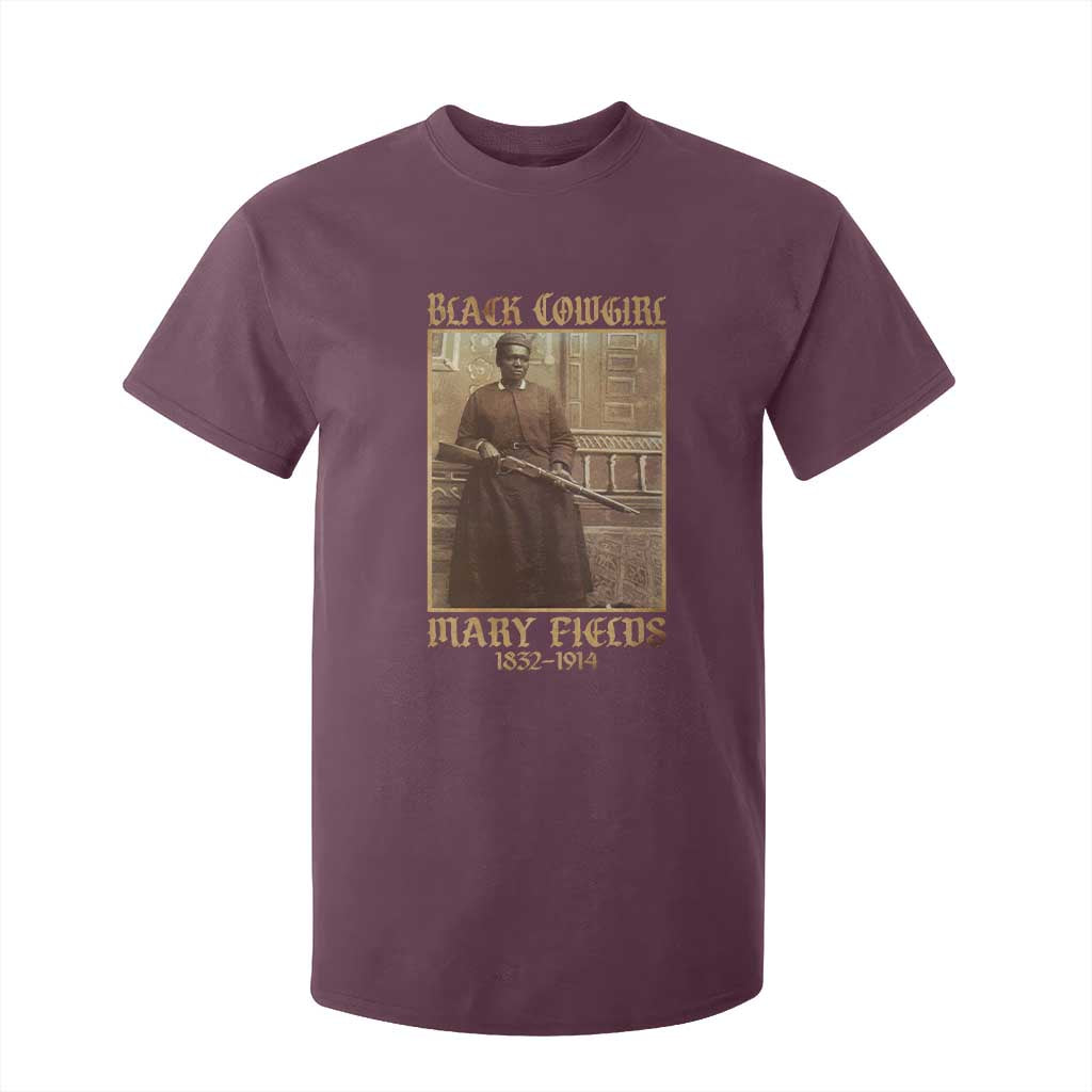 Mary Fields Black Cowgirl T Shirt For Kid Vintage African American Western Black History TS10 Maroon Print Your Wear