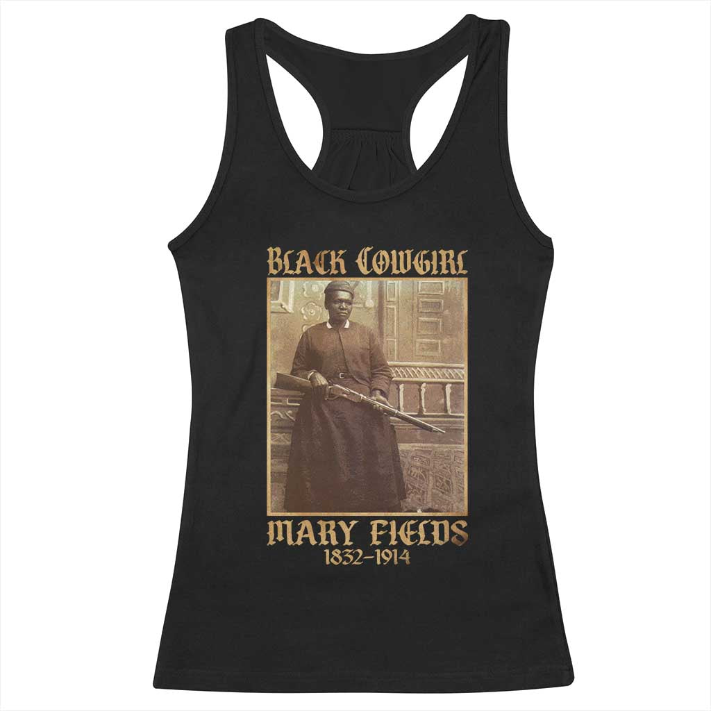 Mary Fields Black Cowgirl Racerback Tank Top Vintage African American Western Black History TS10 Black Print Your Wear