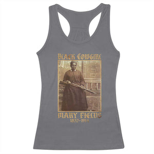 Mary Fields Black Cowgirl Racerback Tank Top Vintage African American Western Black History TS10 Charcoal Print Your Wear