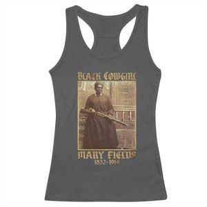 Mary Fields Black Cowgirl Racerback Tank Top Vintage African American Western Black History TS10 Dark Heather Print Your Wear