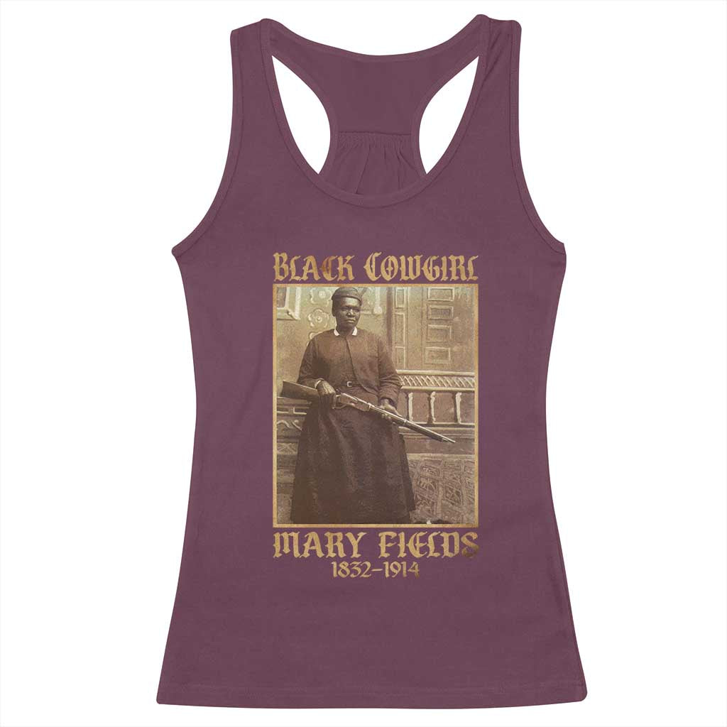 Mary Fields Black Cowgirl Racerback Tank Top Vintage African American Western Black History TS10 Maroon Print Your Wear