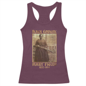 Mary Fields Black Cowgirl Racerback Tank Top Vintage African American Western Black History TS10 Maroon Print Your Wear