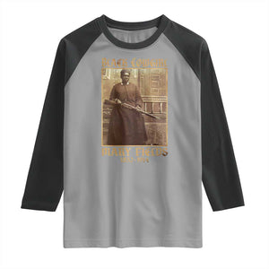 Mary Fields Black Cowgirl Raglan Shirt Vintage African American Western Black History TS10 Sport Gray Black Print Your Wear