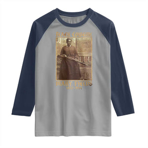 Mary Fields Black Cowgirl Raglan Shirt Vintage African American Western Black History TS10 Sport Gray Navy Print Your Wear