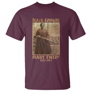 Mary Fields Black Cowgirl T Shirt Vintage African American Western Black History TS10 Maroon Print Your Wear