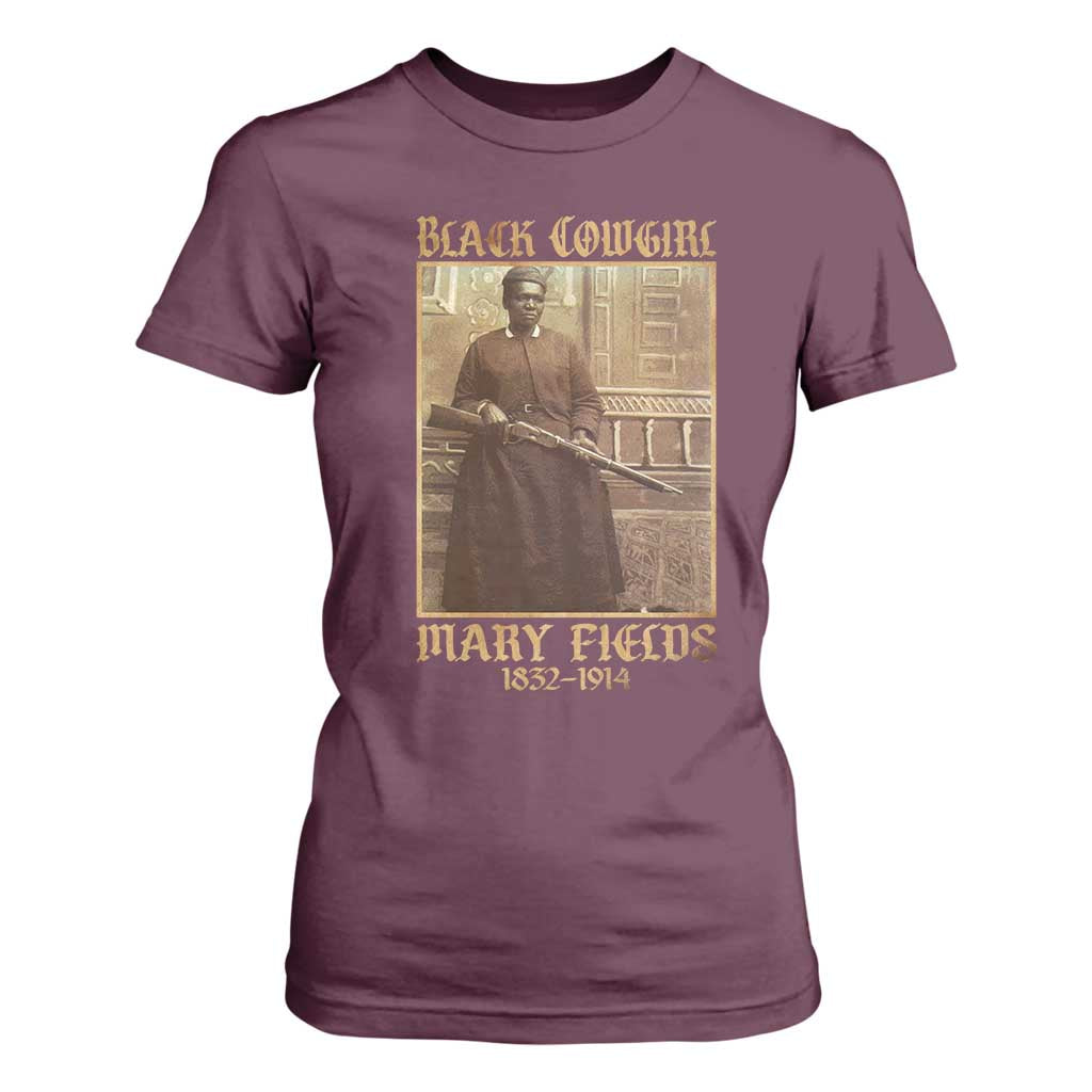 Mary Fields Black Cowgirl T Shirt For Women Vintage African American Western Black History TS10 Maroon Print Your Wear