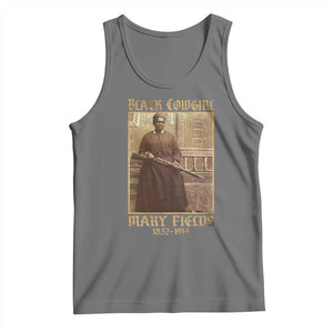 Mary Fields Black Cowgirl Tank Top Vintage African American Western Black History TS10 Black Heather Print Your Wear