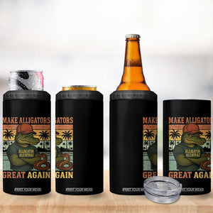Retro Alligator Alcatraz 4 in 1 Can Cooler Tumbler Funny Florida Everglades Dark Humor TS10 Print Your Wear