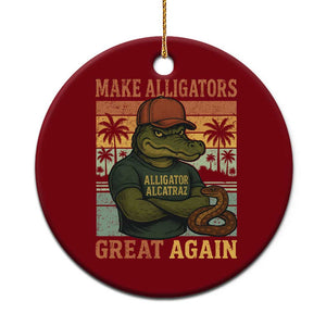 Retro Alligator Alcatraz Ceramic Ornament Funny Florida Everglades Dark Humor TS10 1pc Red Print Your Wear
