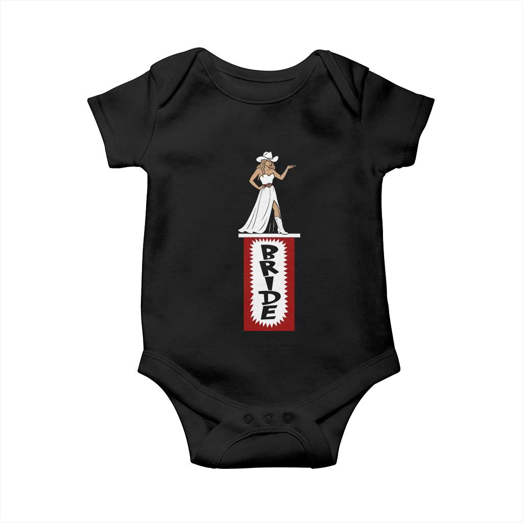 Bride Cowgirl Baby Onesie Western Rodeo Bachelorette Party Wedding TS10 Black Print Your Wear