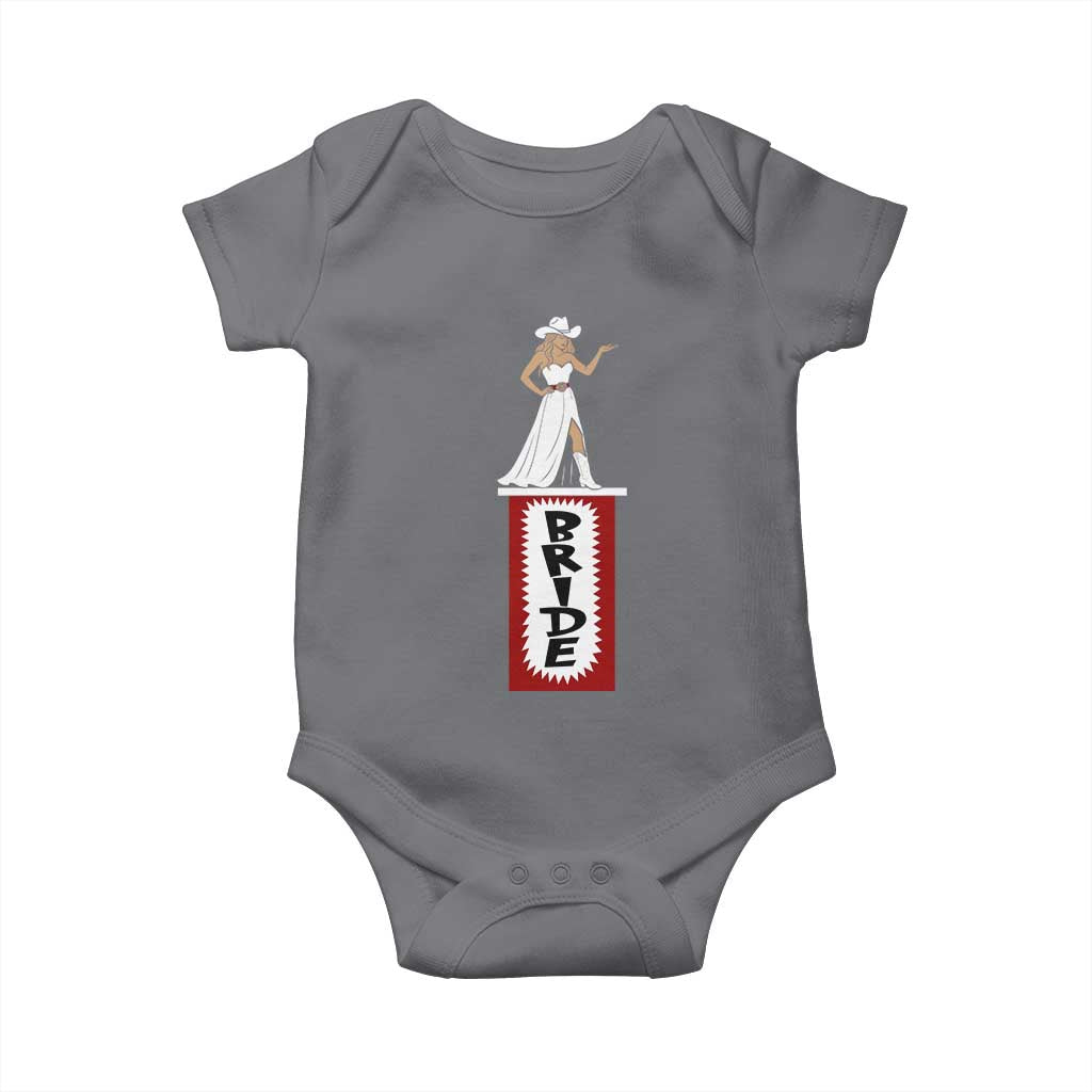 Bride Cowgirl Baby Onesie Western Rodeo Bachelorette Party Wedding TS10 Charcoal Print Your Wear