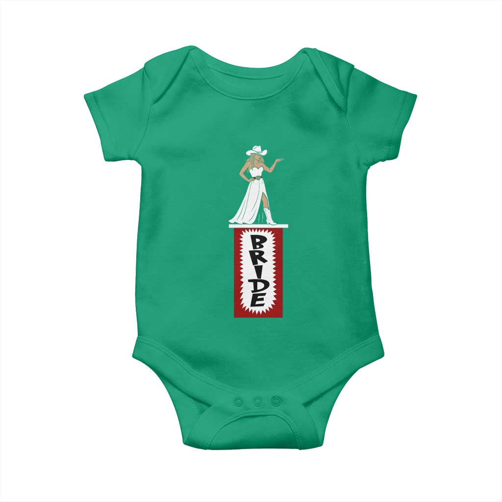 Bride Cowgirl Baby Onesie Western Rodeo Bachelorette Party Wedding TS10 Irish Green Print Your Wear