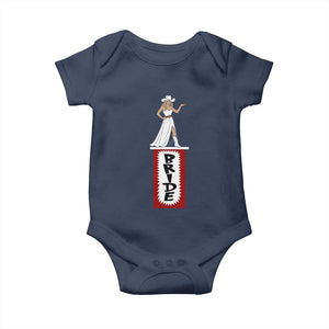 Bride Cowgirl Baby Onesie Western Rodeo Bachelorette Party Wedding TS10 Navy Print Your Wear