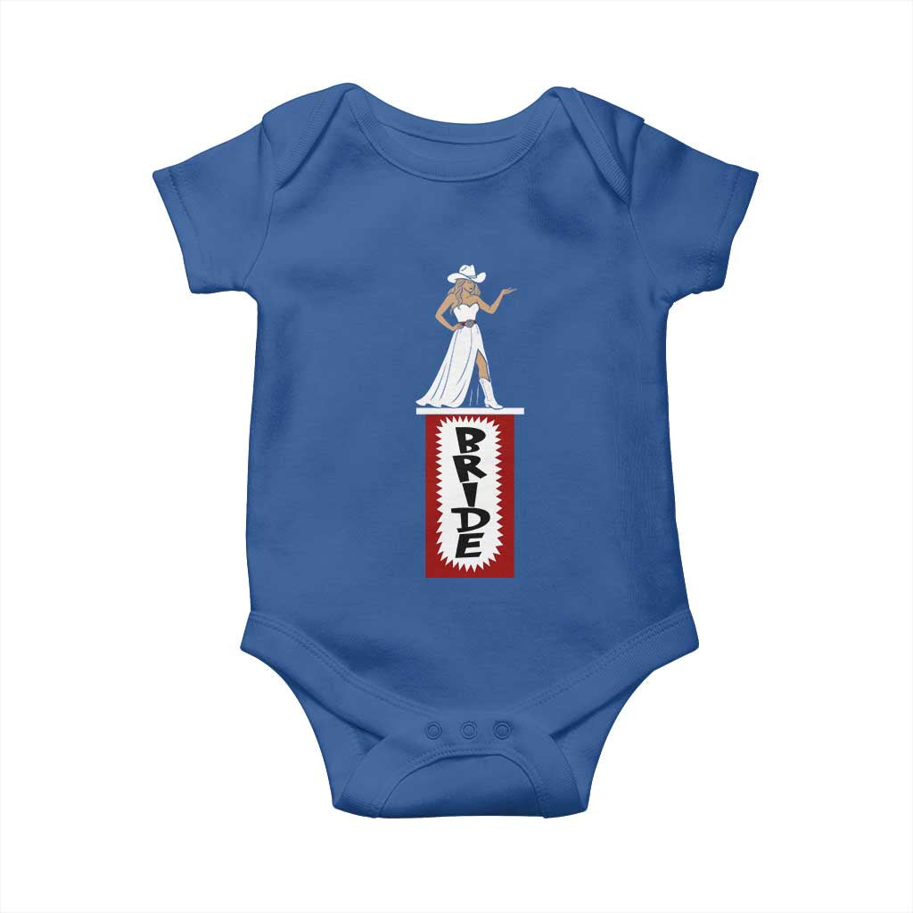Bride Cowgirl Baby Onesie Western Rodeo Bachelorette Party Wedding TS10 Royal Blue Print Your Wear