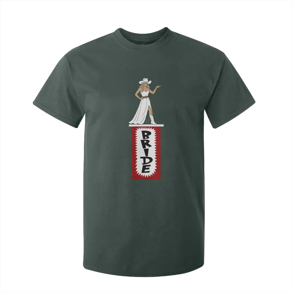 Bride Cowgirl T Shirt For Kid Western Rodeo Bachelorette Party Wedding TS10 Dark Forest Green Print Your Wear