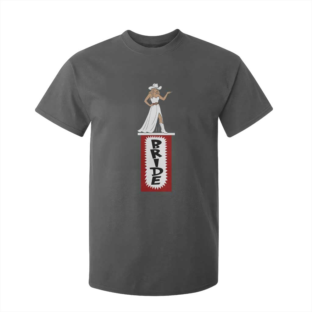 Bride Cowgirl T Shirt For Kid Western Rodeo Bachelorette Party Wedding TS10 Dark Heather Print Your Wear