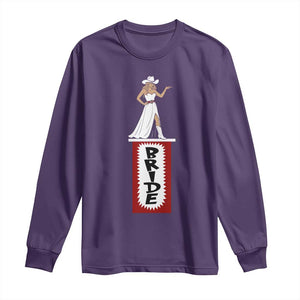 Bride Cowgirl Long Sleeve Shirt Western Rodeo Bachelorette Party Wedding TS10 Purple Print Your Wear
