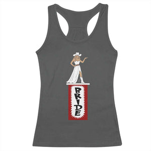 Bride Cowgirl Racerback Tank Top Western Rodeo Bachelorette Party Wedding TS10 Dark Heather Print Your Wear