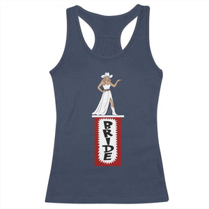 Bride Cowgirl Racerback Tank Top Western Rodeo Bachelorette Party Wedding TS10 Navy Print Your Wear