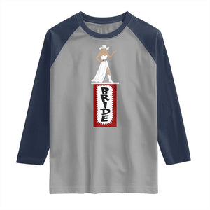 Bride Cowgirl Raglan Shirt Western Rodeo Bachelorette Party Wedding TS10 Sport Gray Navy Print Your Wear