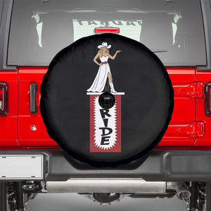 Bride Cowgirl Spare Tire Cover Western Rodeo Bachelorette Party Wedding TS10 Black Print Your Wear