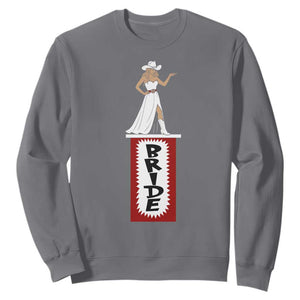 Bride Cowgirl Sweatshirt Western Rodeo Bachelorette Party Wedding TS10 Charcoal Print Your Wear