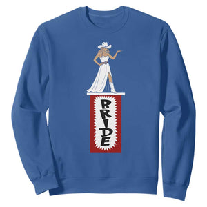 Bride Cowgirl Sweatshirt Western Rodeo Bachelorette Party Wedding TS10 Royal Blue Print Your Wear