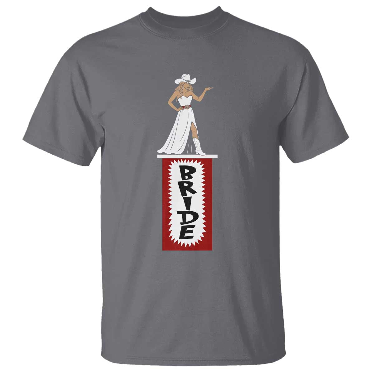 Bride Cowgirl T Shirt Western Rodeo Bachelorette Party Wedding TS10 Charcoal Print Your Wear