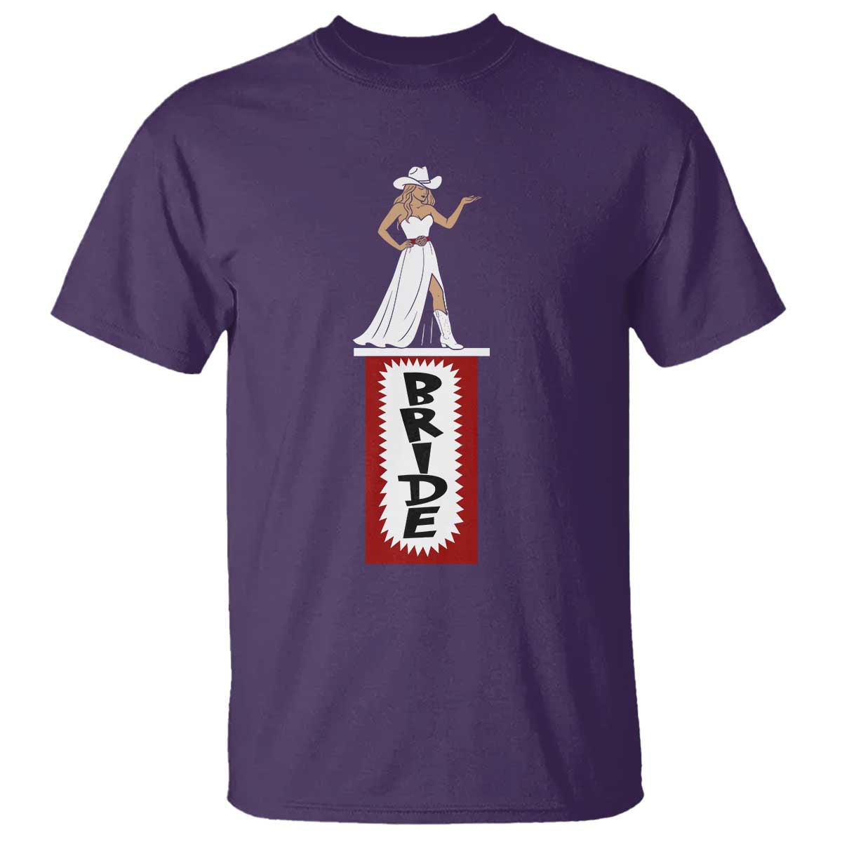 Bride Cowgirl T Shirt Western Rodeo Bachelorette Party Wedding TS10 Purple Print Your Wear