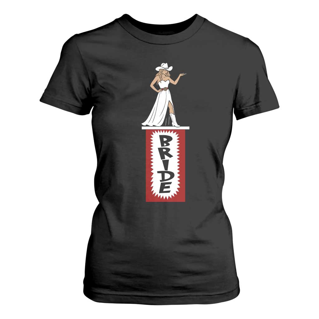 Bride Cowgirl T Shirt For Women Western Rodeo Bachelorette Party Wedding TS10 Black Print Your Wear