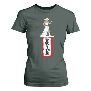 Bride Cowgirl T Shirt For Women Western Rodeo Bachelorette Party Wedding TS10 Dark Forest Green Print Your Wear